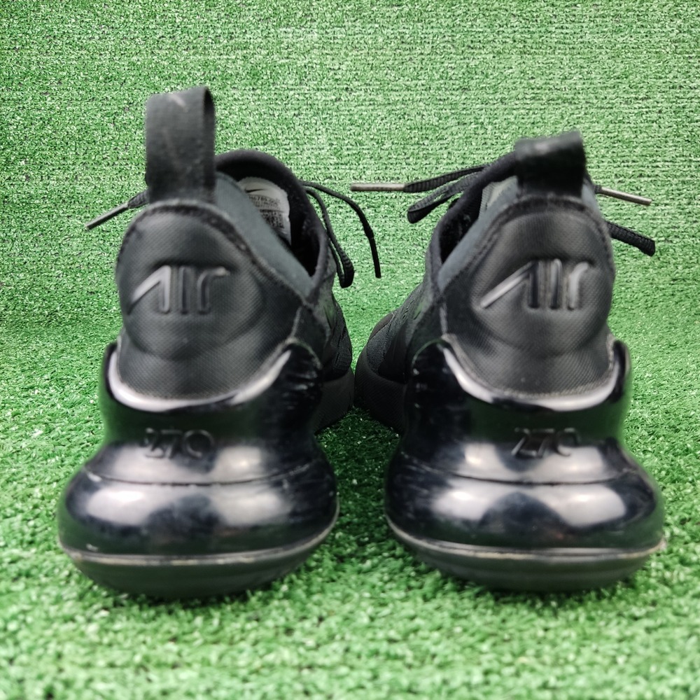 Nike Sneakers Womens 7.5 Black Air Max 270 AH6789-006 Triple Black Mesh Running - Picture 4 of 8